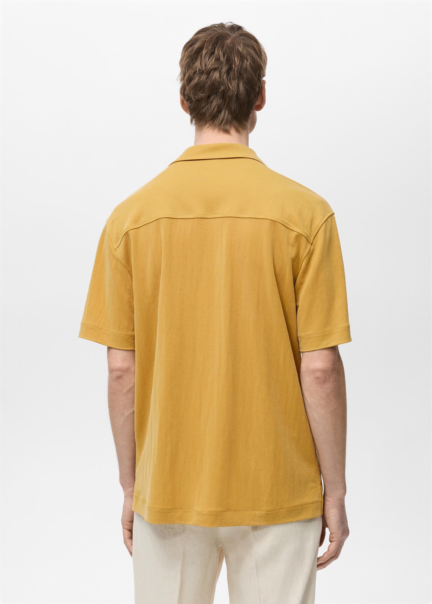 Modal shirt with bowling collar - Men | MANGO USA Product Image