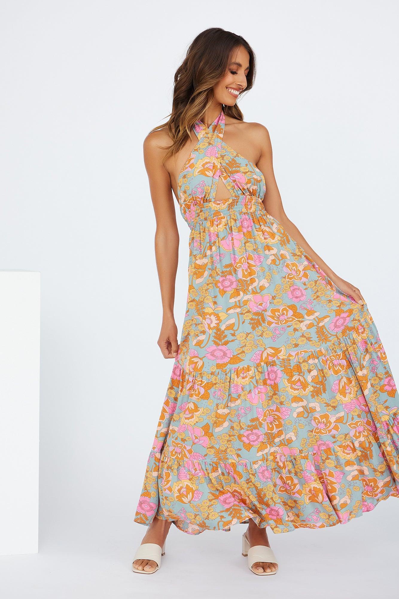 Important Piece Maxi Dress Sage Product Image