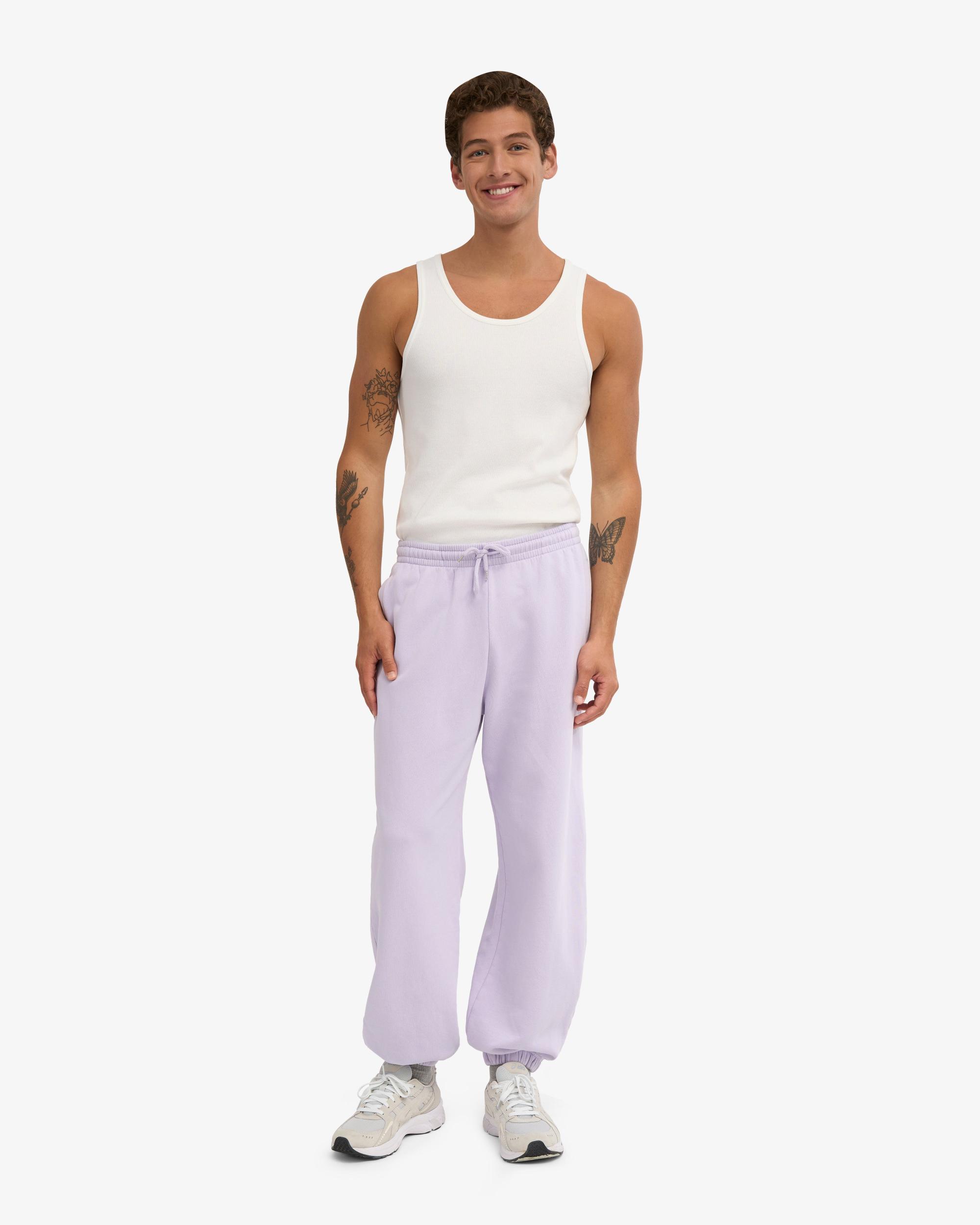 Organic Relaxed Sweatpants - Soft Lavender Product Image
