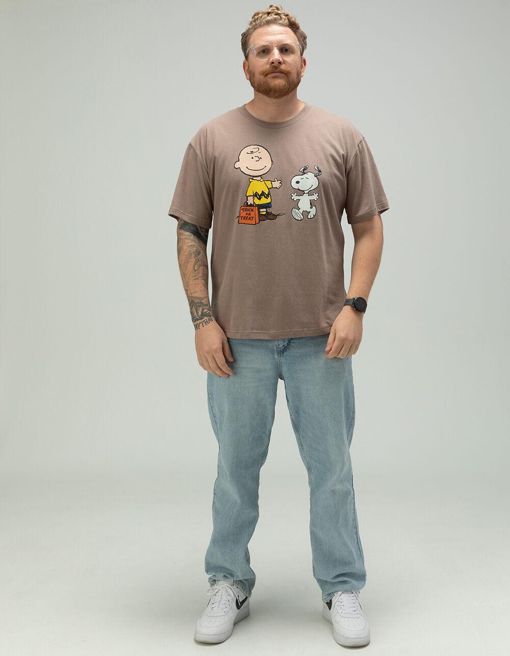 RSQ x Peanuts Trick Or Treat Mens Oversized Tee - TAUPE Product Image