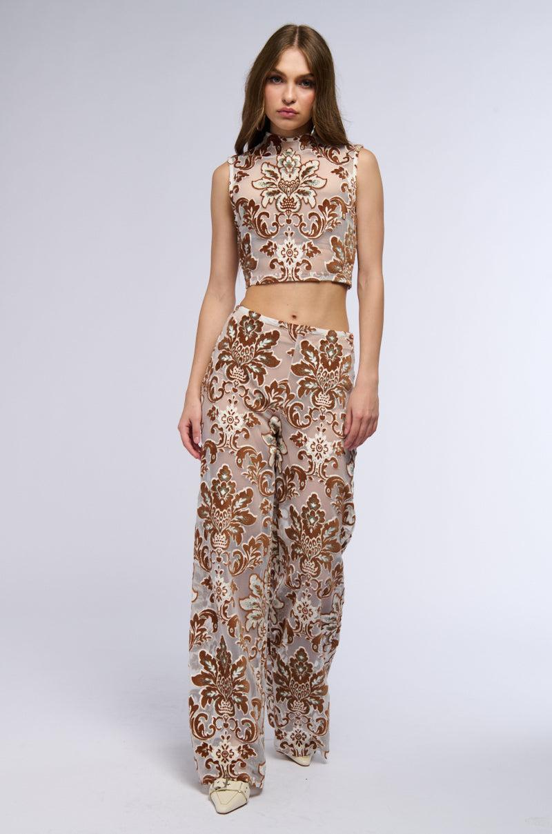 LOTUS MESH FLARE PANTS Product Image