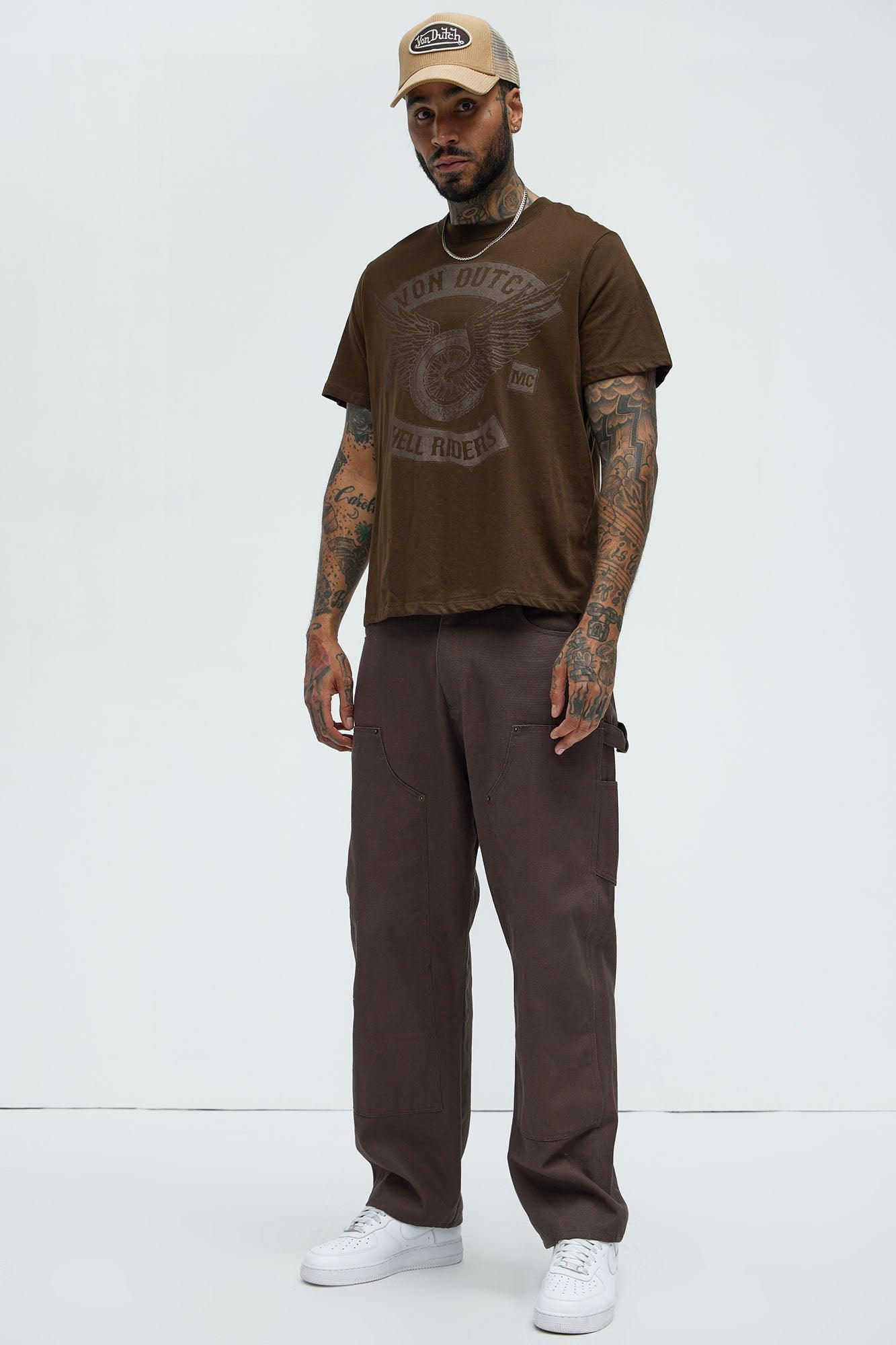 Von Dutch Hell Riders Short Sleeve Tee - Brown Product Image