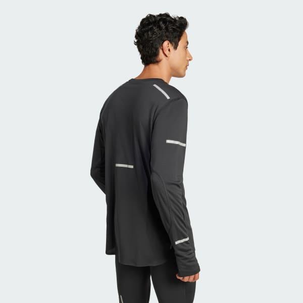 adidas Ultimate Running Reflective Long Sleeve Tee Black 2XL Mens Product Image