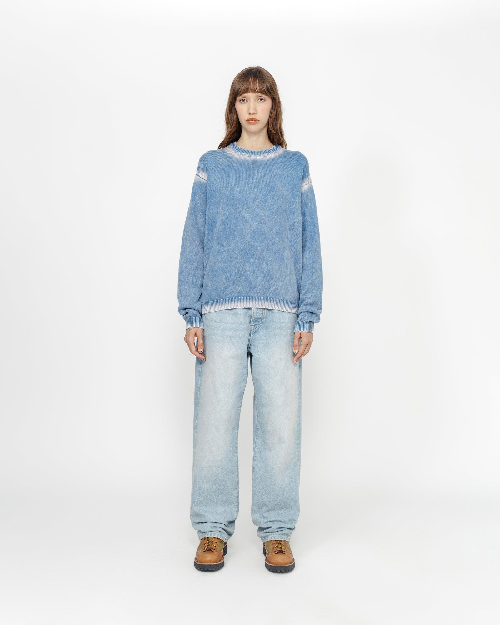 FADED COTTON KNIT CREW Male Product Image