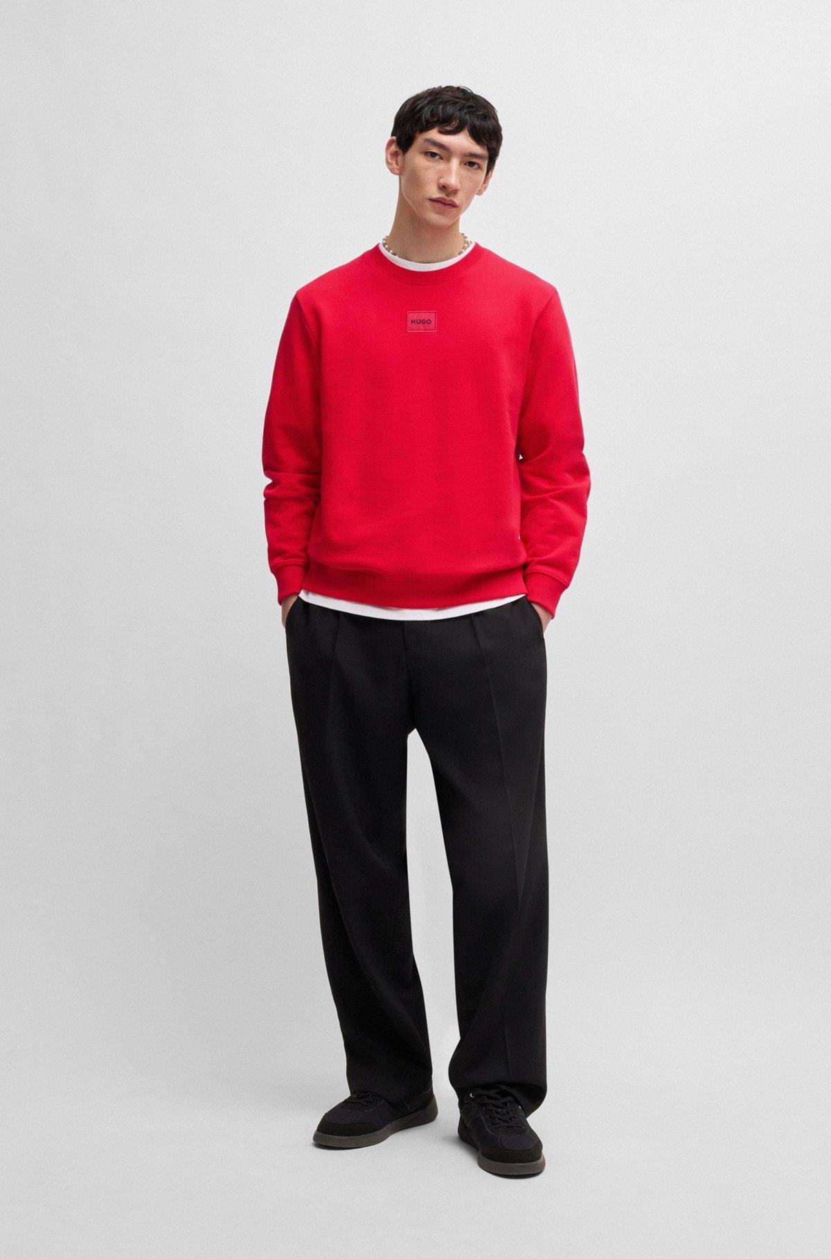 Relaxed-fit sweatshirt in cotton terry with sleeve logo Product Image