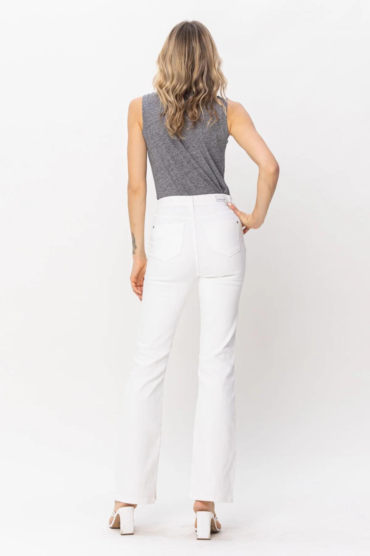 Judy Blue High Waist Side Slit Slim Boot Cut Jeans Product Image