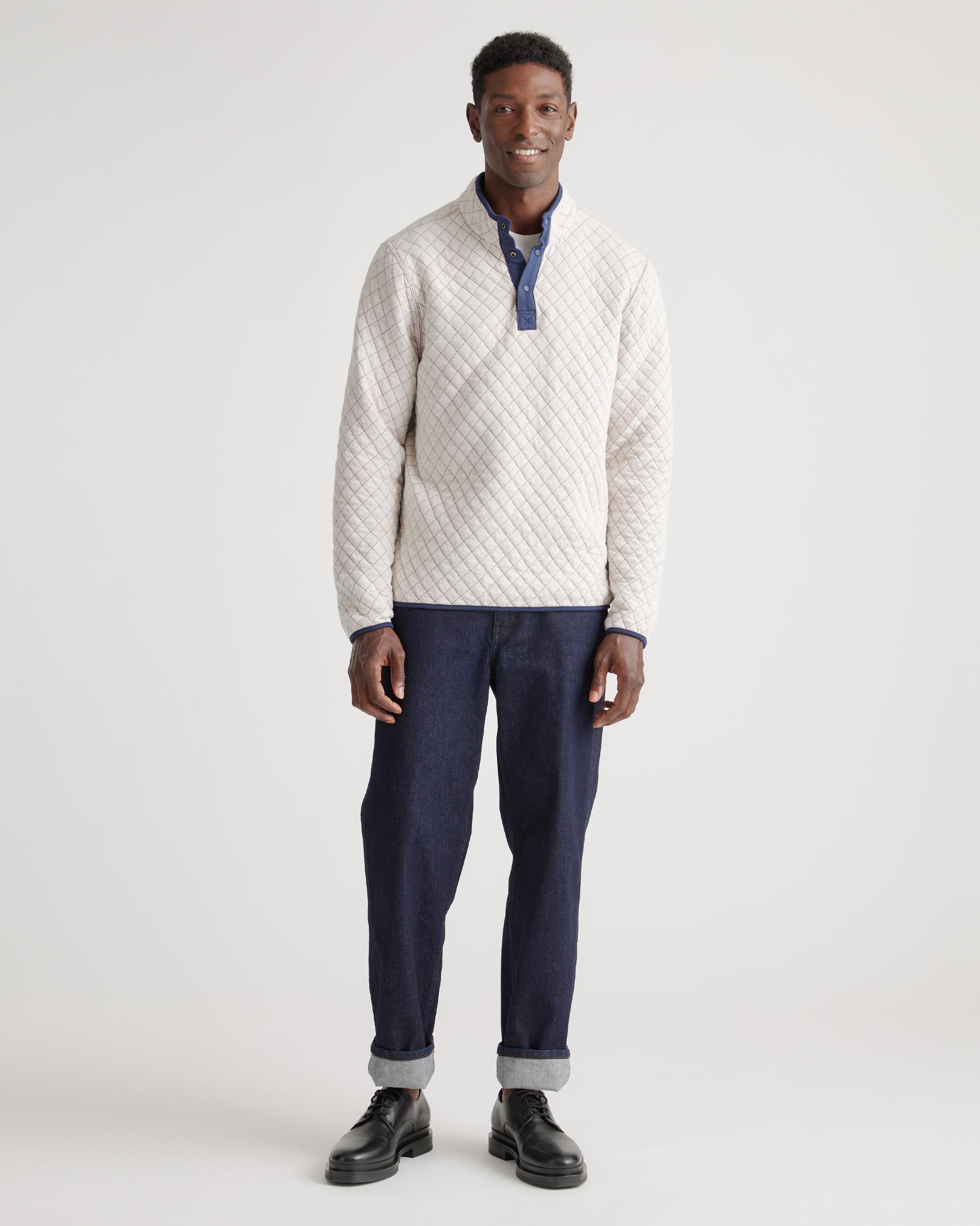 Quince | Men's Reversible Quilted Pullover Organic Cotton Product Image
