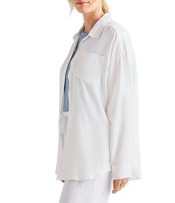Splendid Dawson Linen Blend Long Sleeve Button Down Top Product Image