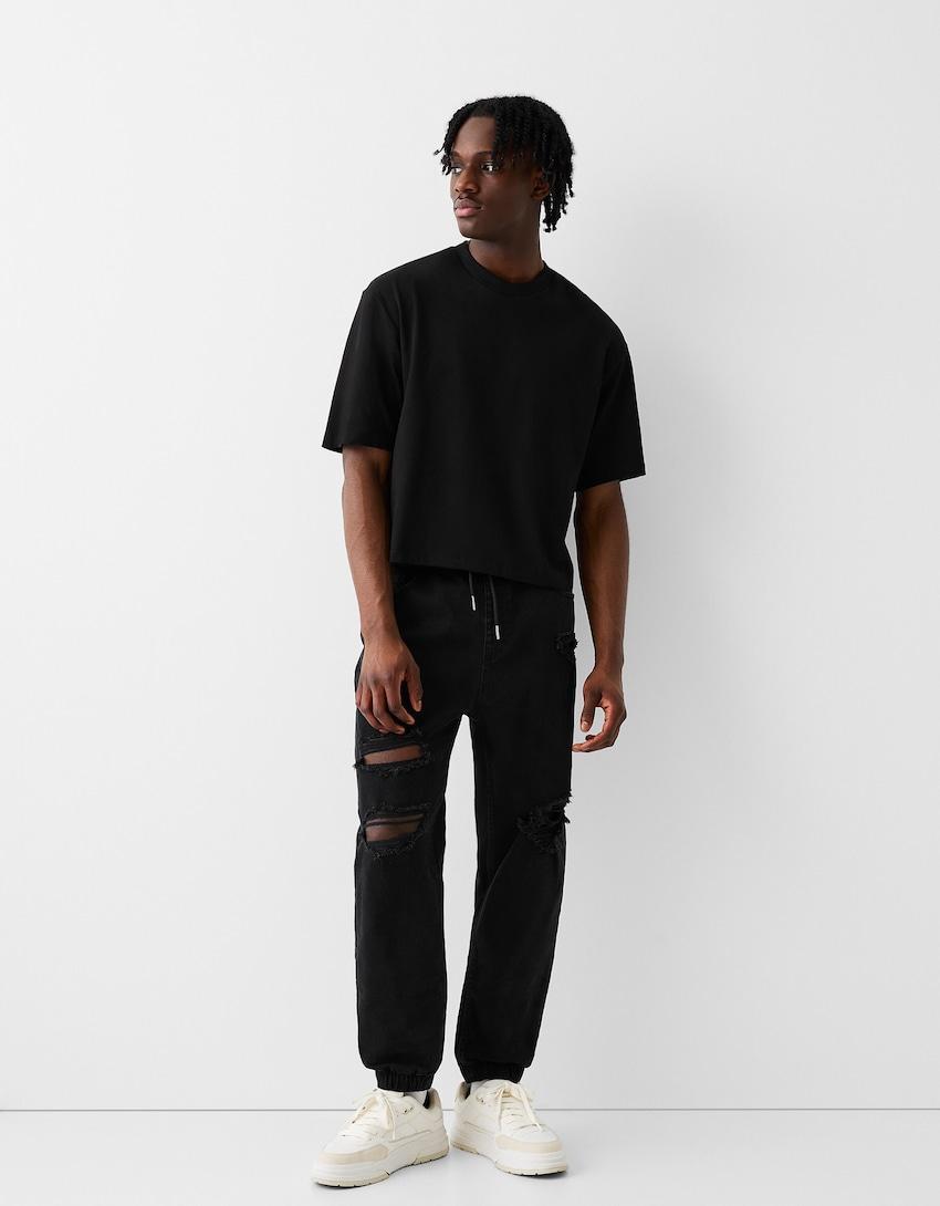 Ripped jogger jeans Product Image