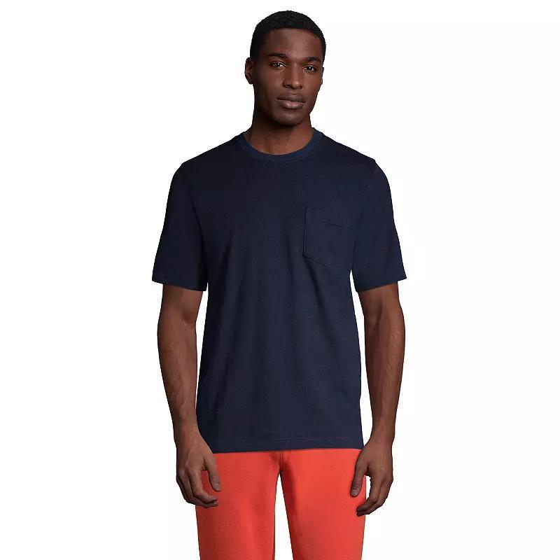 Big & Tall Lands' End Short Sleeve Super-T Pocket Tee, Men's, Size: 3XB, Radiant Blue Product Image