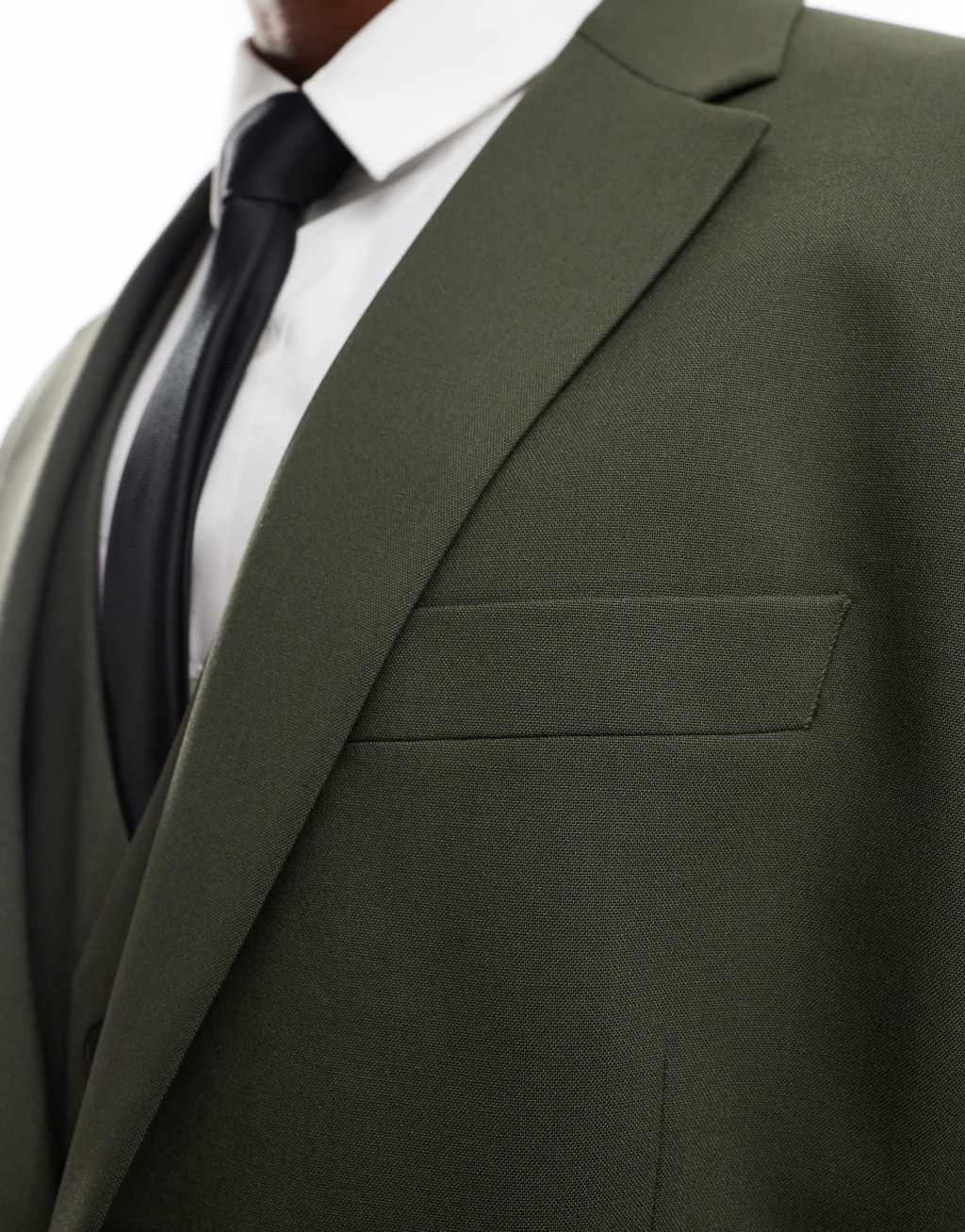 ASOS DESIGN slim suit jacket in khaki Product Image