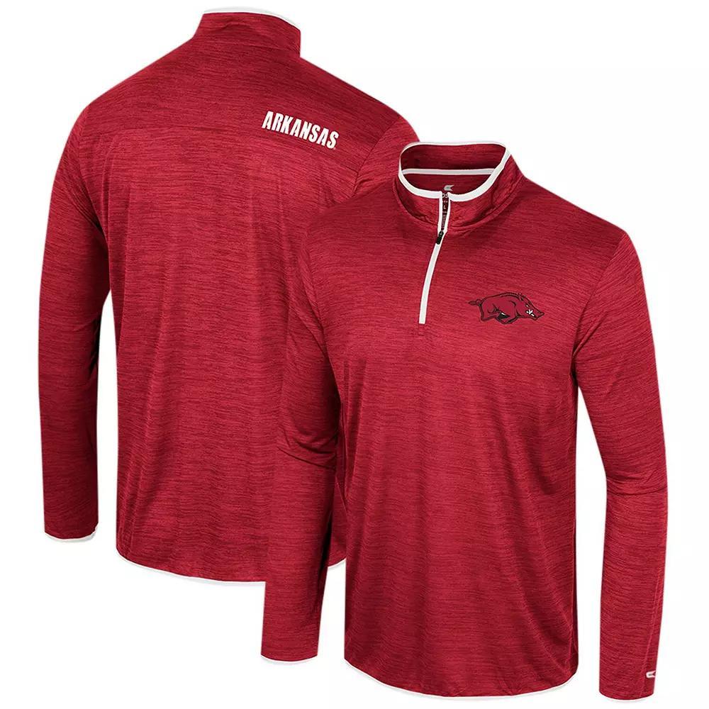 Men's Colosseum Cardinal Arkansas Razorbacks Wright Quarter-Zip Windshirt, Size: Medium, Red Product Image
