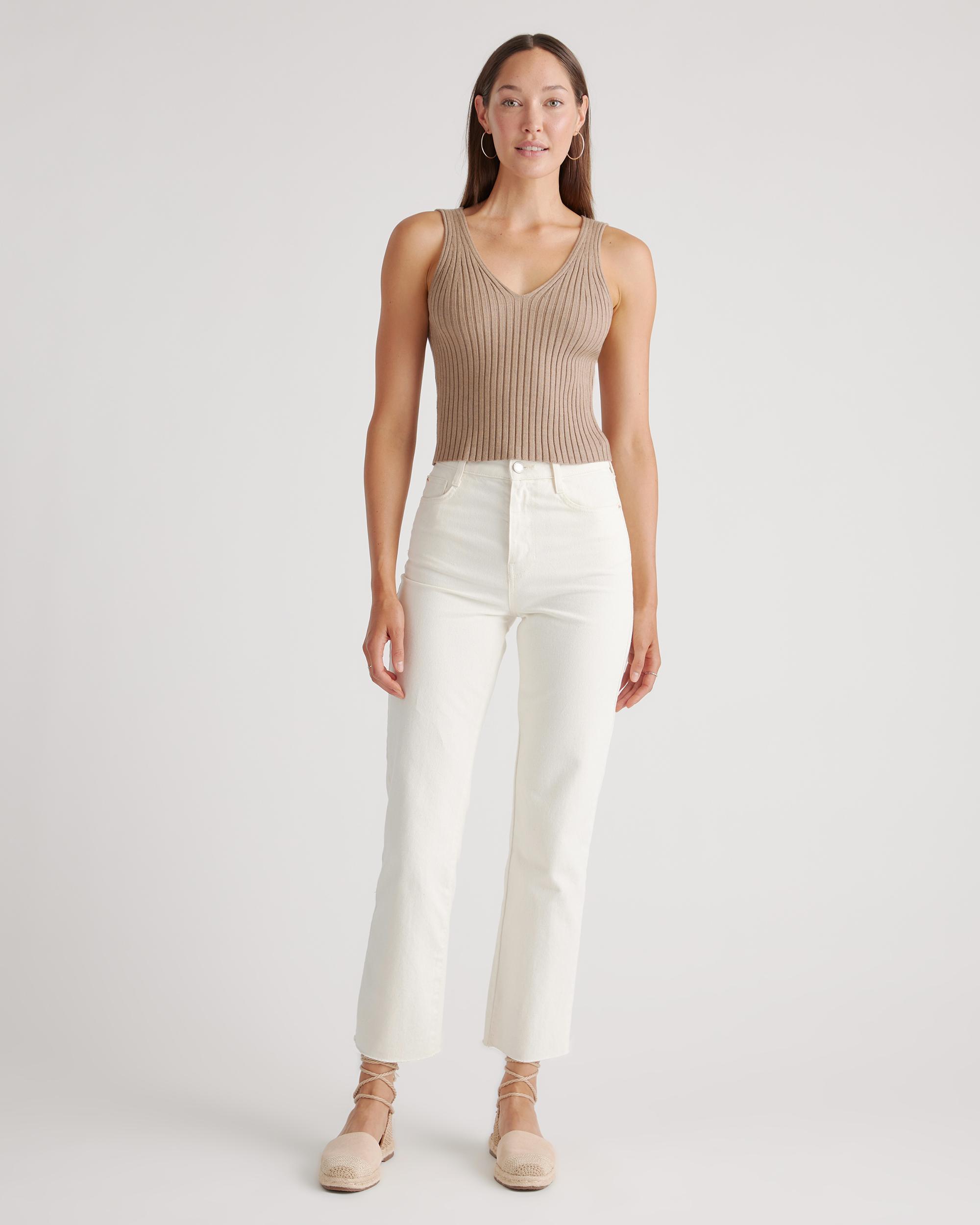 Quince | Women's Eco-Knit Cropped Sweater Tank Top Size XL, Lenzing Modal Product Image