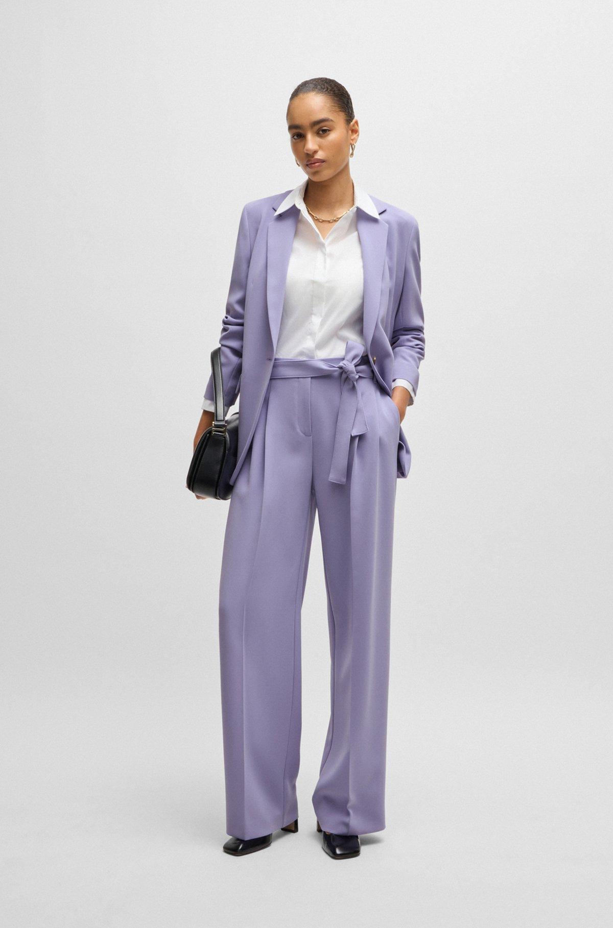 Regular-fit jacket in crease-resistant crepe Product Image