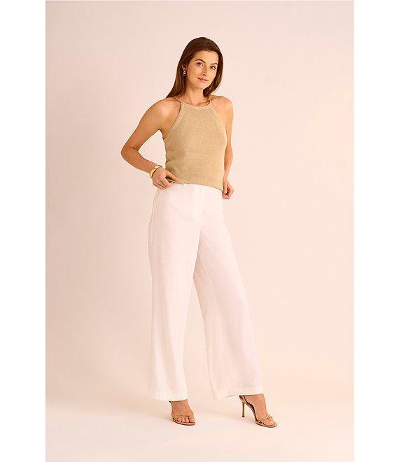 Vince Camuto Knit Halter Tie Neck Tassel Tank Product Image