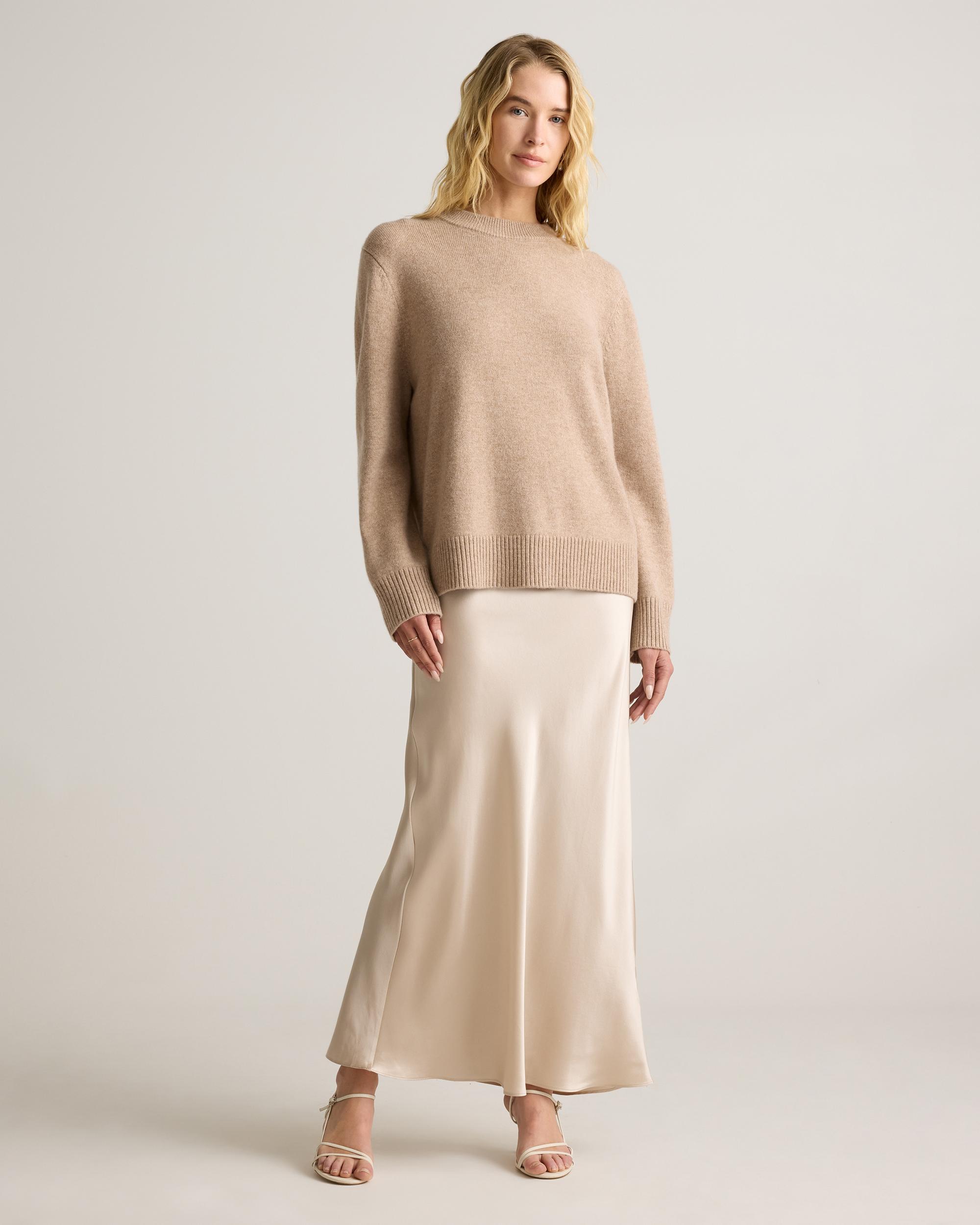 Quince | Women's Mongolian Cashmere OverSized Crewneck Sweater Product Image