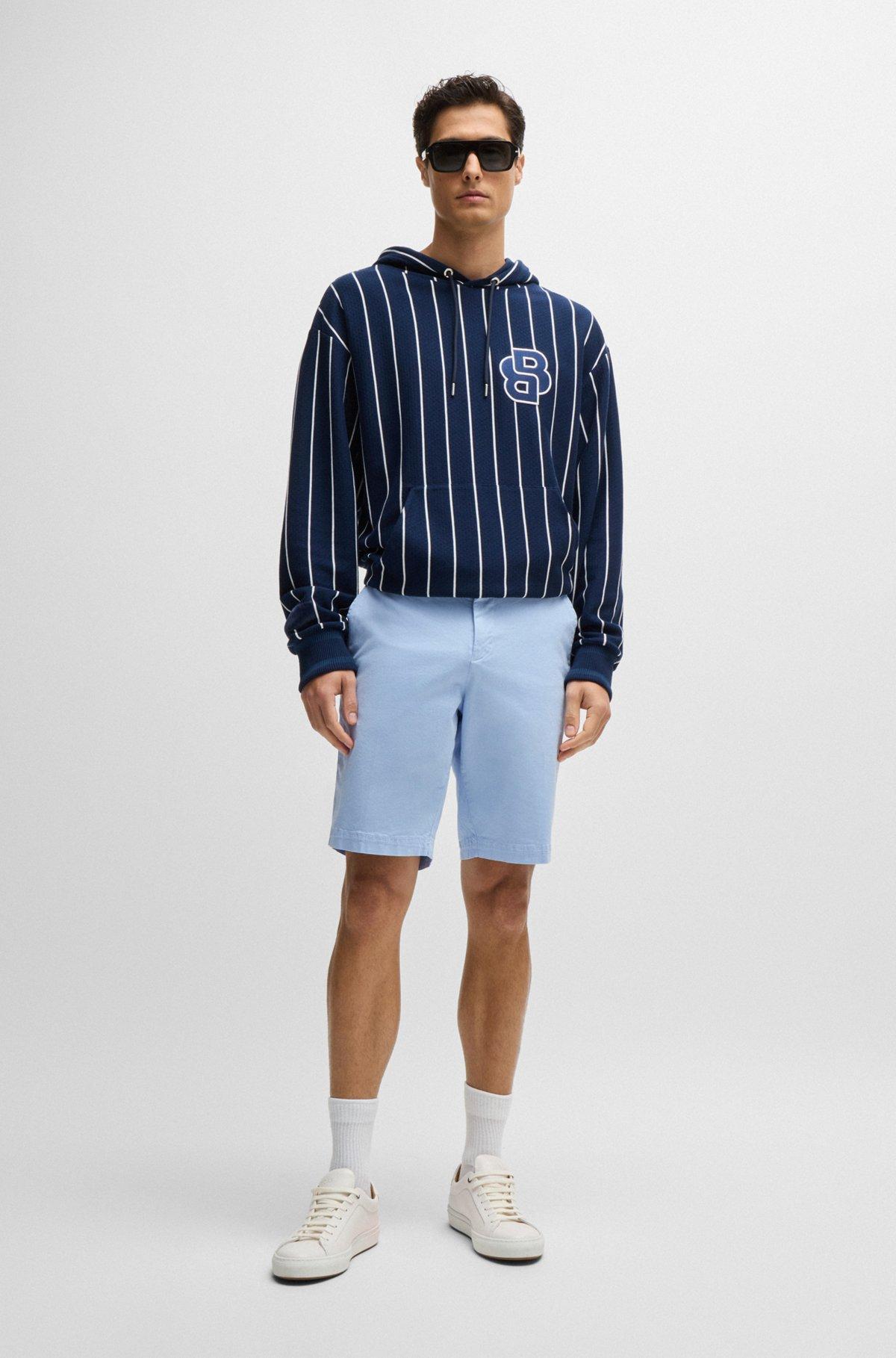 Slim-fit shorts in stretch-cotton twill Product Image