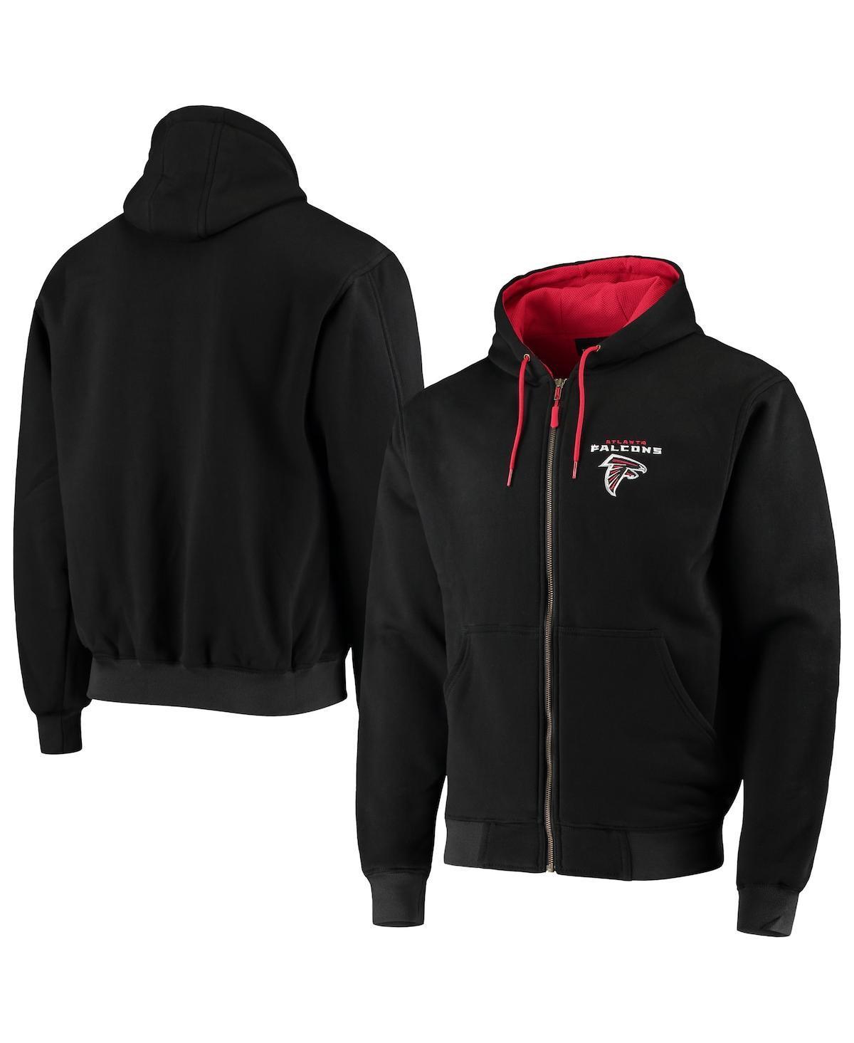 Men's Dunbrooke Black Atlanta Falcons Craftsman Thermal-Lined Full-Zip Hoodie, Size: Medium Product Image