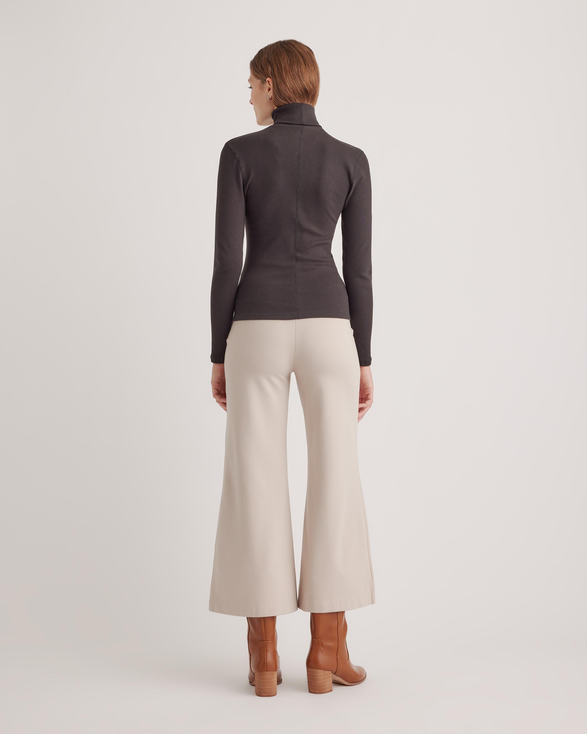 Quince | Women's Ultra-Stretch Ponte Super Wide Leg Ankle Pants Size XL, Rayon Product Image