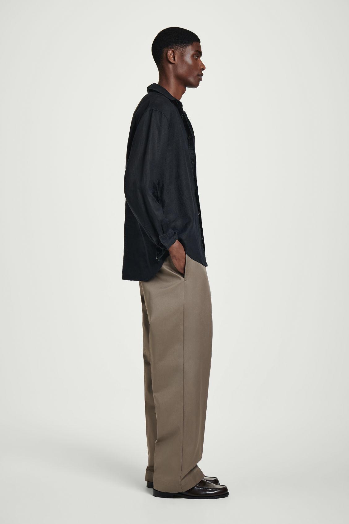 RELAXED LINEN LONG-SLEEVED SHIRT Product Image