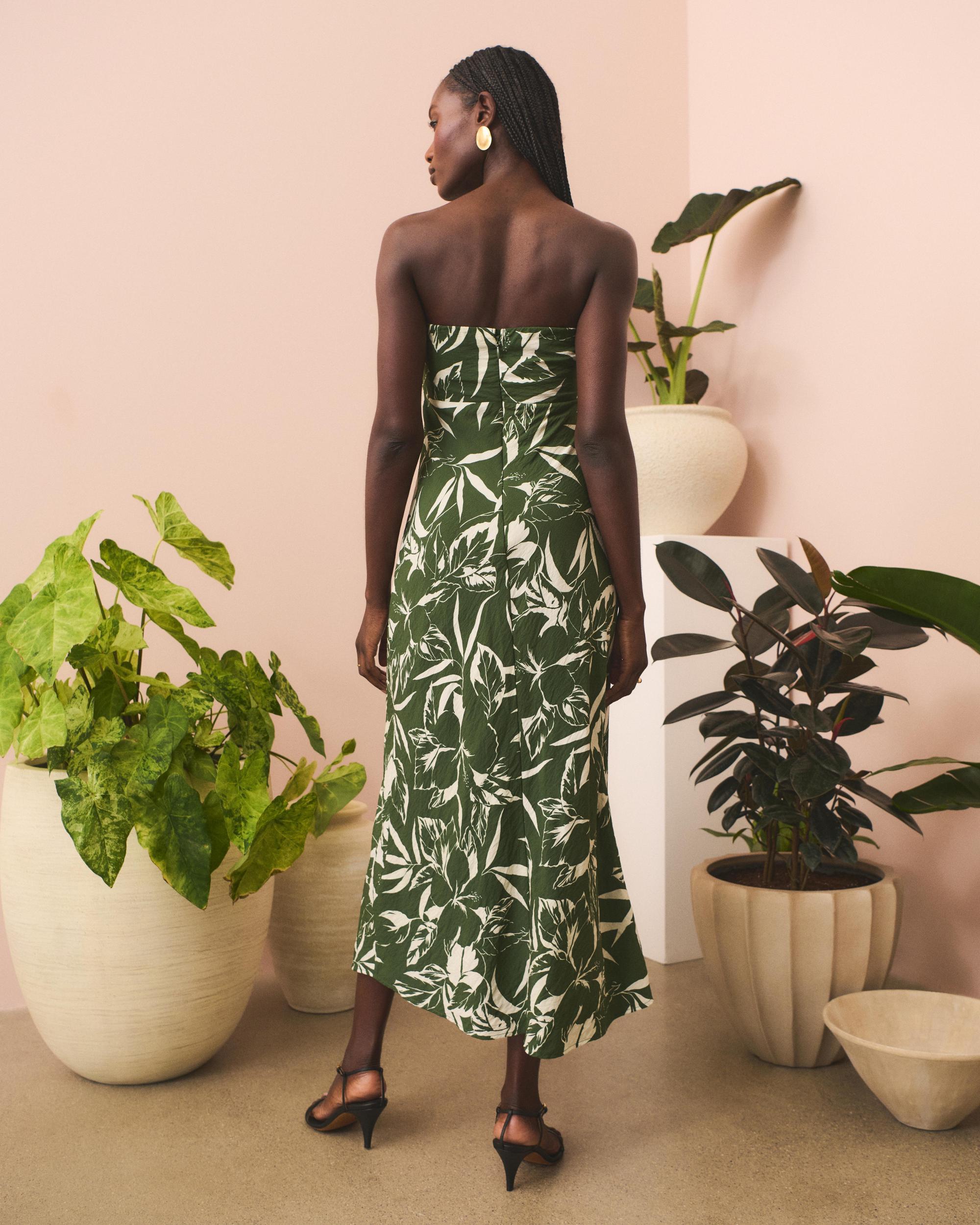 Strapless Twist-Front Maxi Dress Product Image