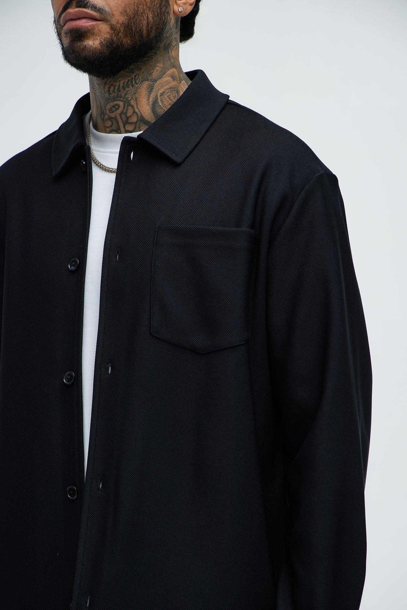 Turner Pocket Button Up Shirt - Black Product Image