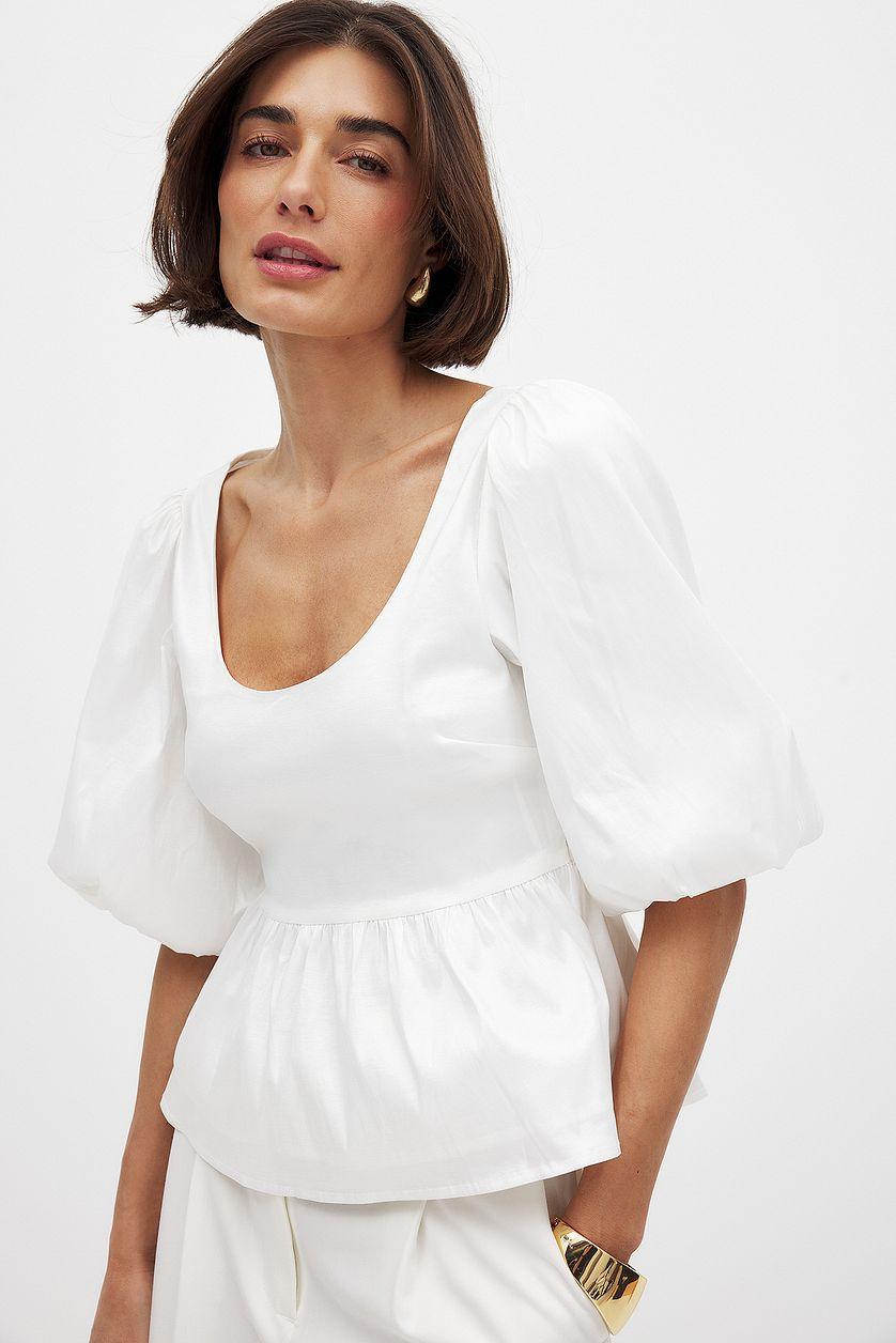 Puff Shoulder Blouse Product Image