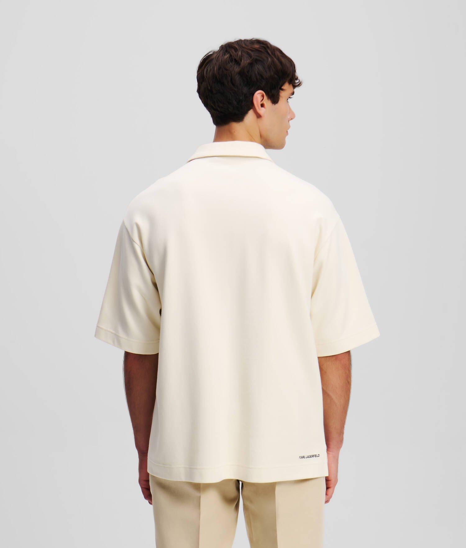 KL MONOGRAM ZIP-UP POLO SHIRT Product Image