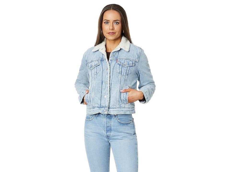 Levi's(r) Womens Original Sherpa Trucker Jacket Black) Women's Coat Product Image