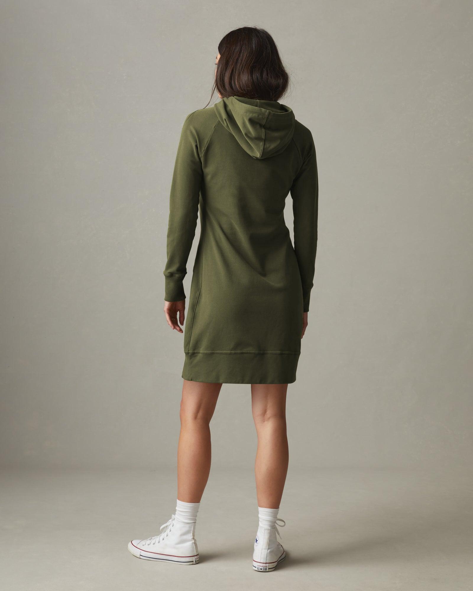 Women's Hoodie Dress - Moss Female Product Image