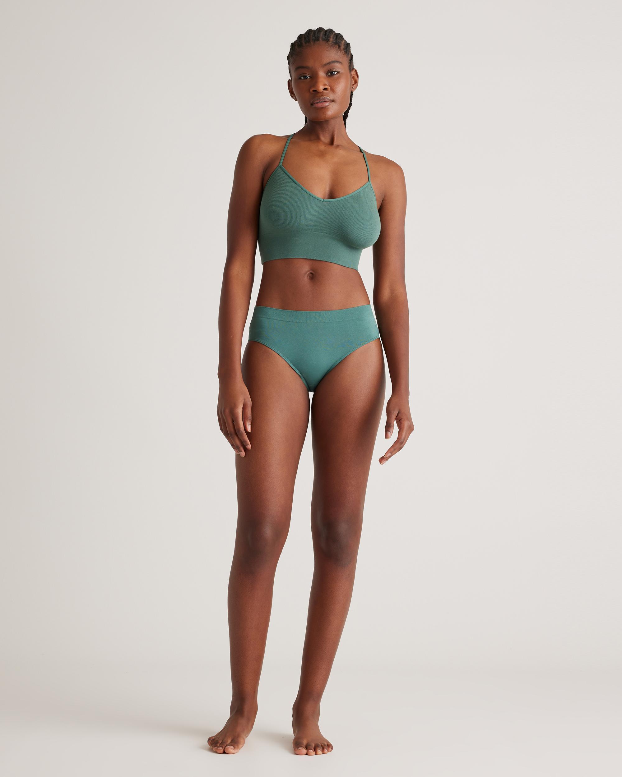 Quince | Women's Comfort Rib T-Back Bralette Nylon/Spandex Product Image