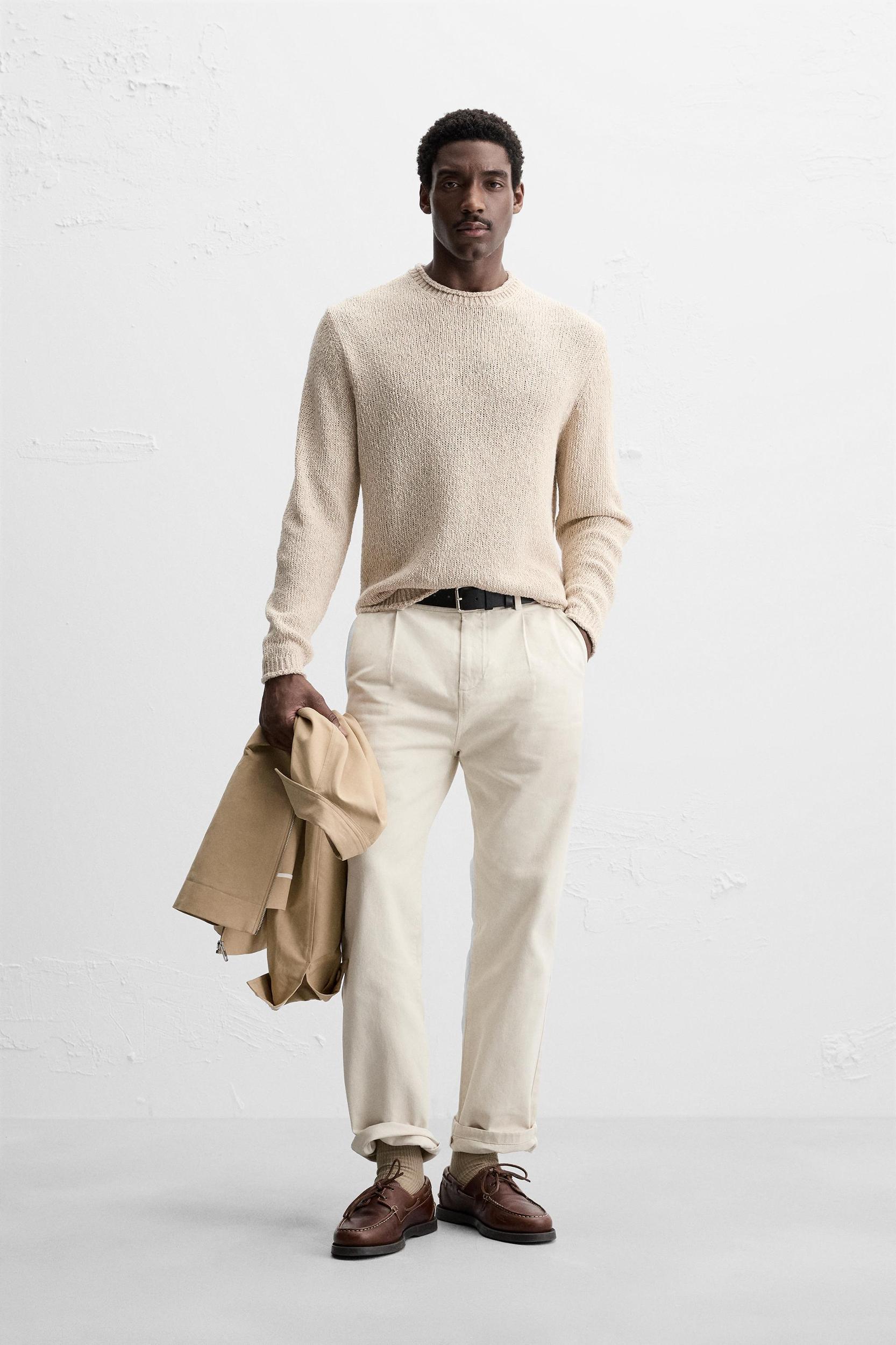 RUSTIC TEXTURED KNIT SWEATER Product Image