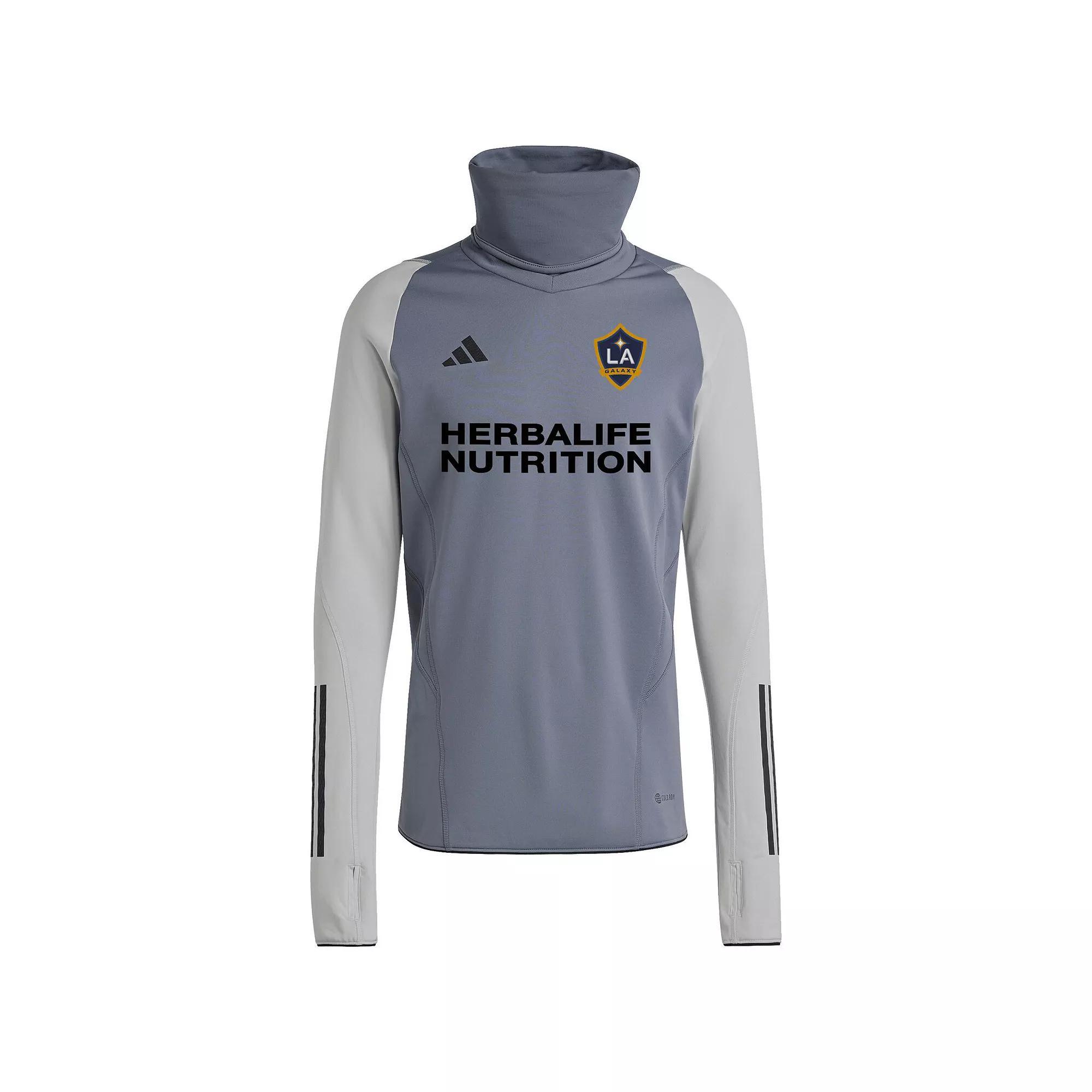 Mens adidas Gray LA Galaxy Warm Raglan COLD.RDY Top Product Image