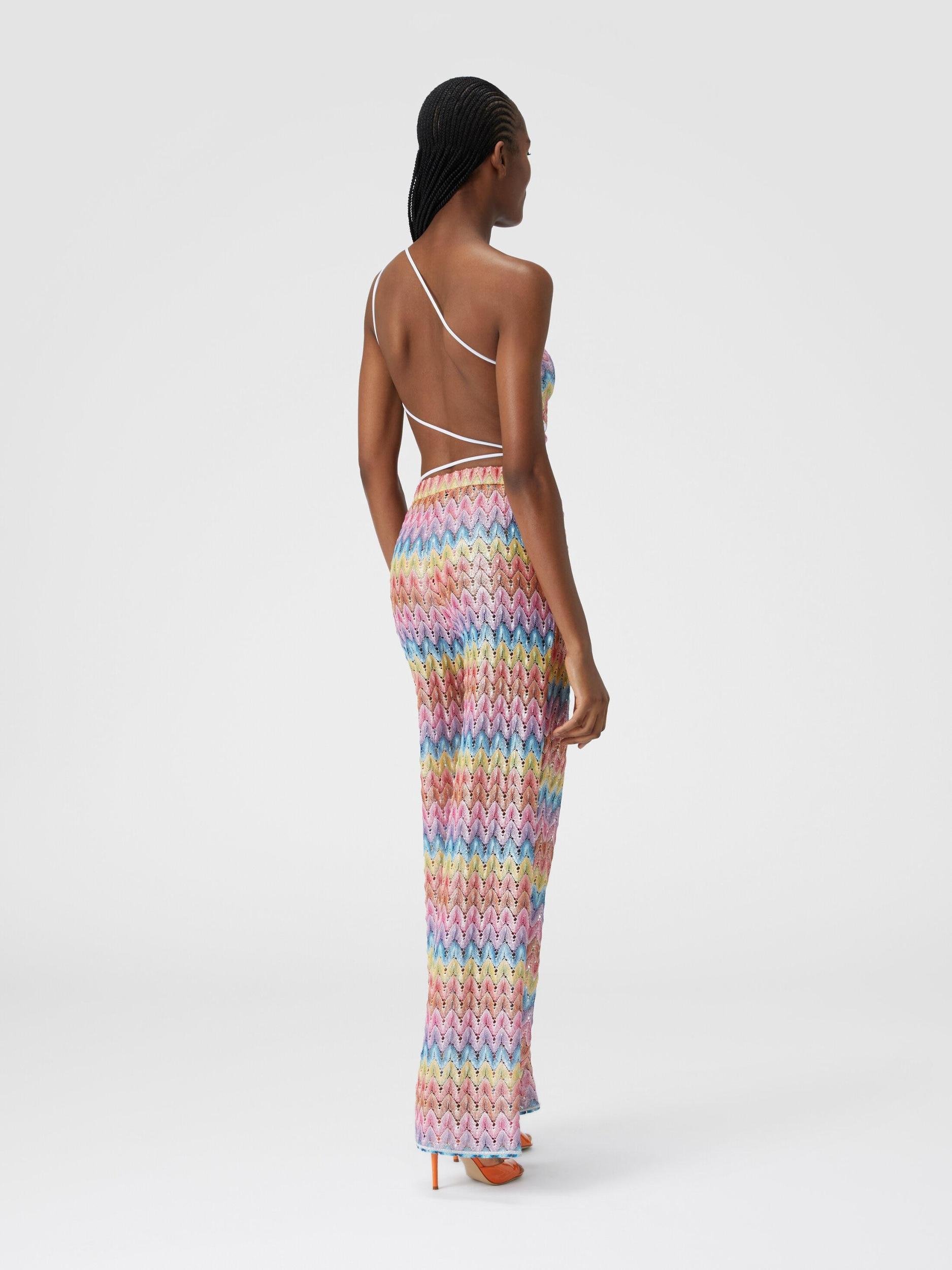 Coated cotton-blend lace trousers Product Image