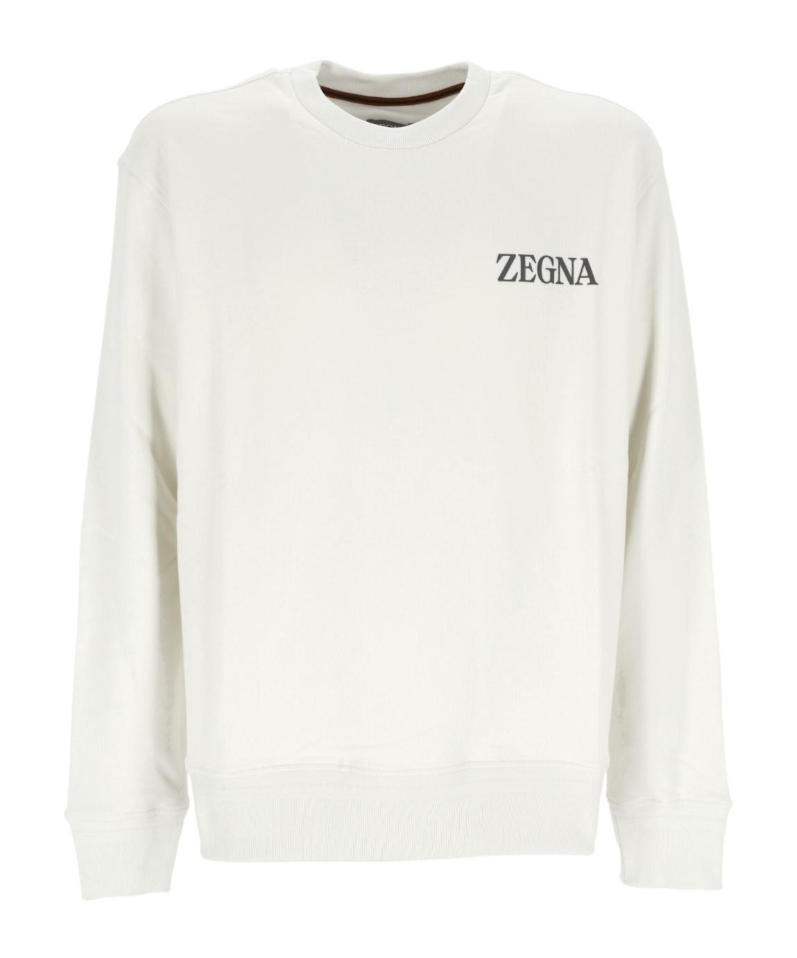 ZEGNA Chest Logo-print Detail Sweatshirt In White Product Image