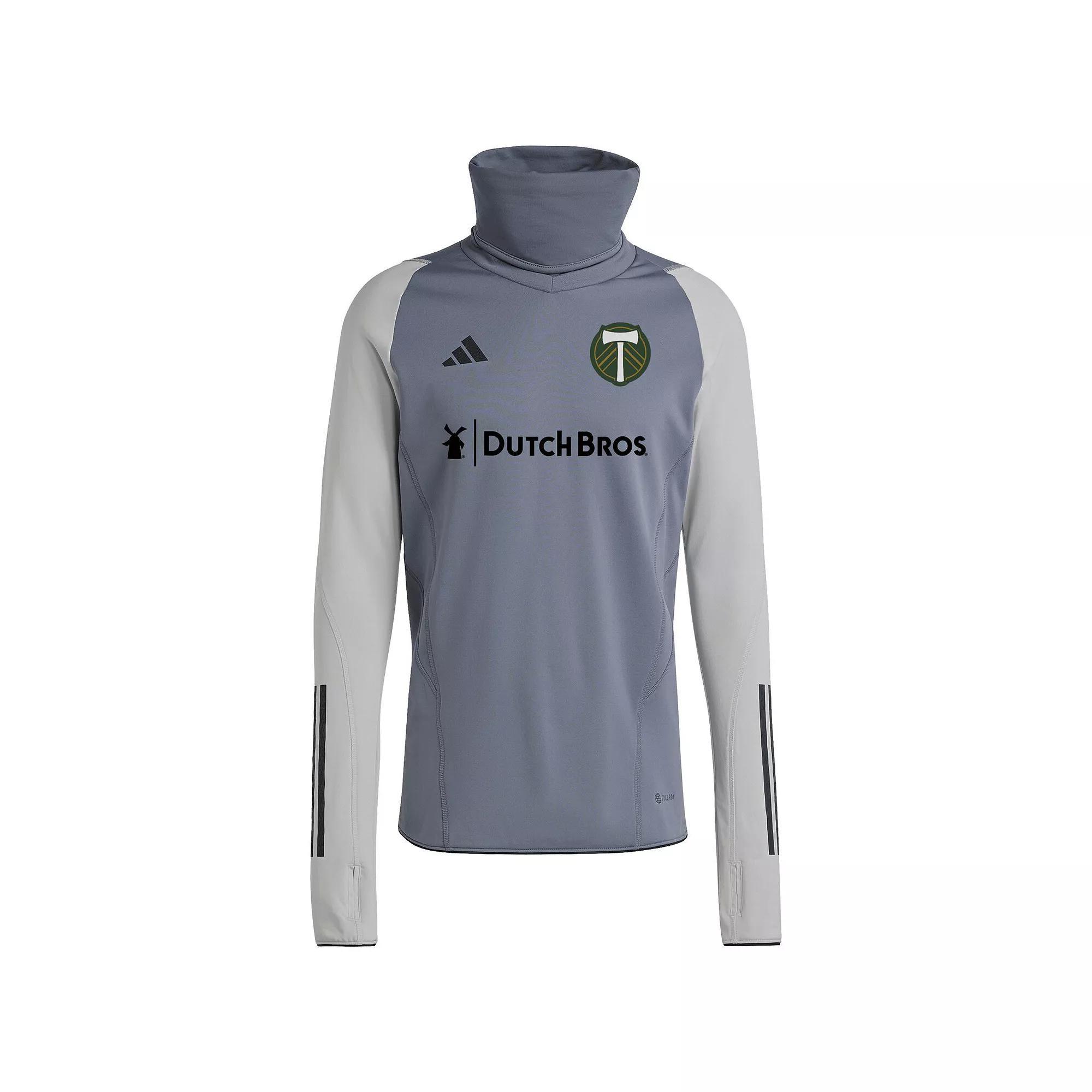 Men's adidas Gray FC Dallas Warm Raglan COLD.RDY Top, Size: XL, Fcd Grey Product Image