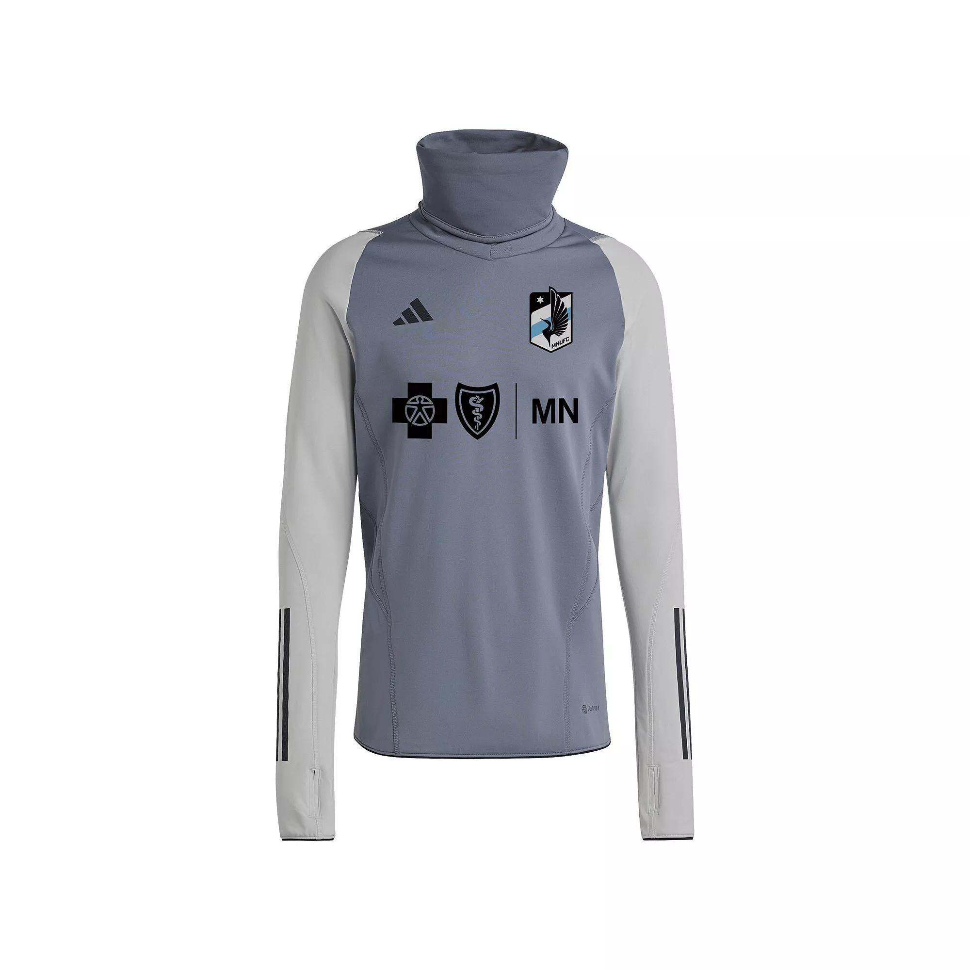 Mens adidas Gray San Jose Earthquakes Warm Raglan COLD.RDY Top Product Image