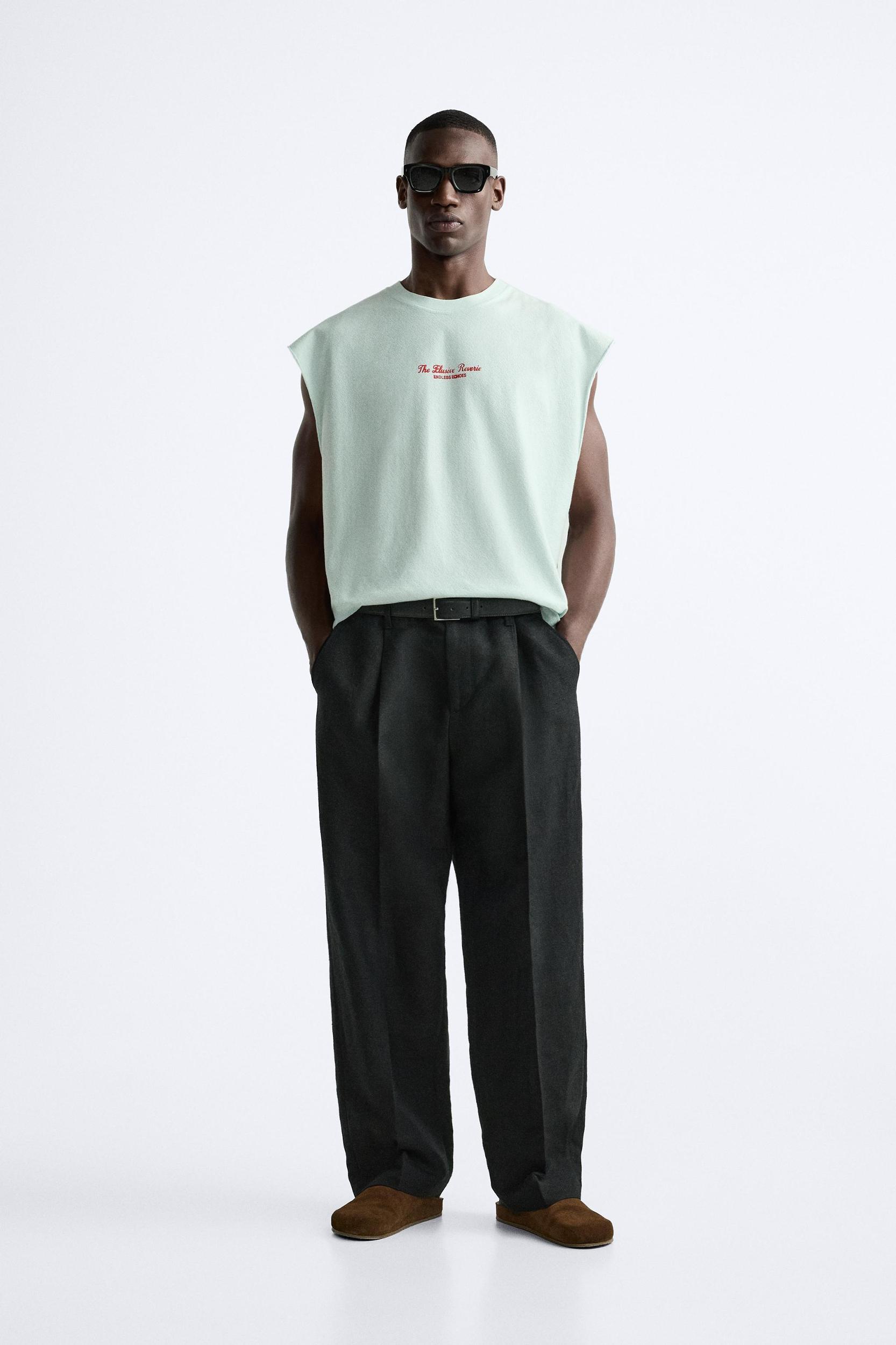 PRINTED TEXT JACQUARD T-SHIRT Product Image