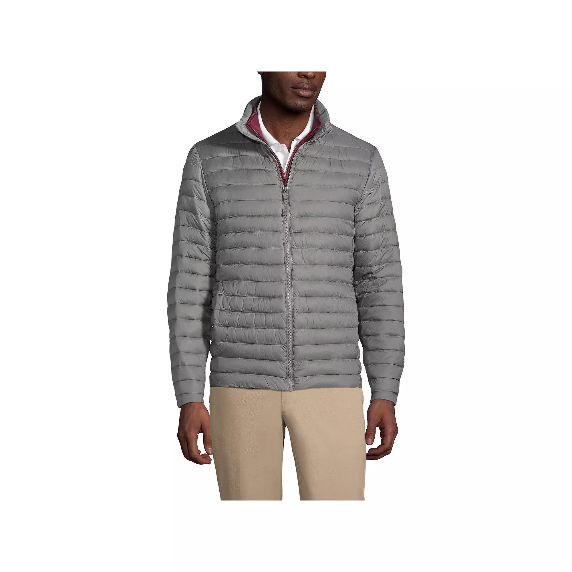 Men's Lands' End School Uniform ThermoPlume Jacket, Size: Large, Green Product Image