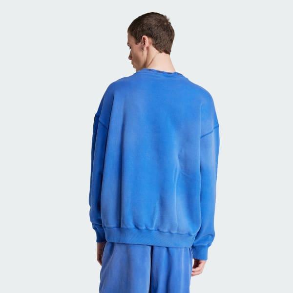 adidas EQT Wash Crewneck Sweatshirt Equipment Blue XS Mens Product Image
