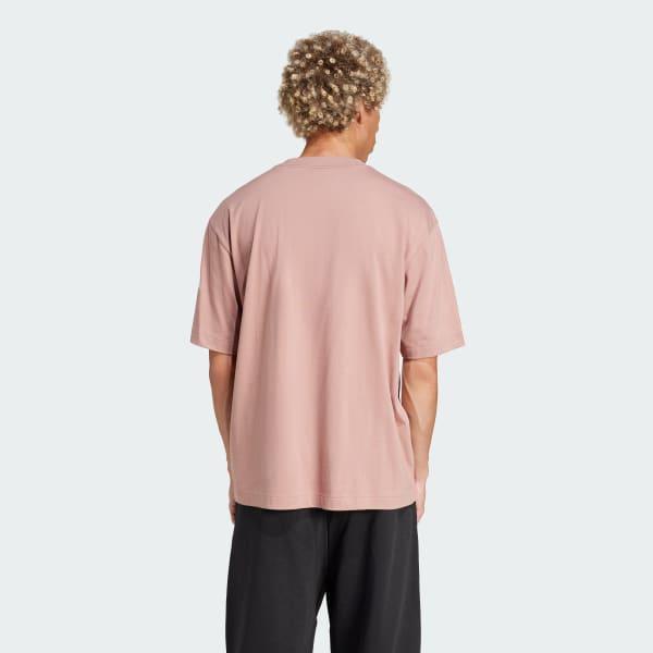 adidas Essentials Loose Fit 3 Bar Logo Tee White M Mens Product Image