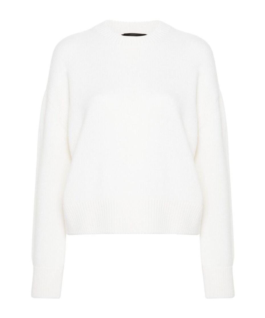 FABIANA FILIPPI Crew-neck Merino Jumper In White Product Image