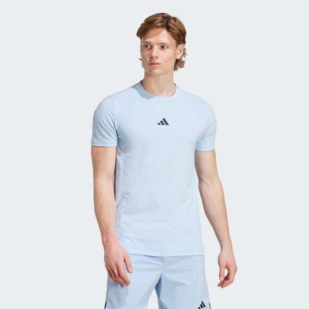 adidas Designed for Training Workout Tee Pure Ruby L Mens Product Image