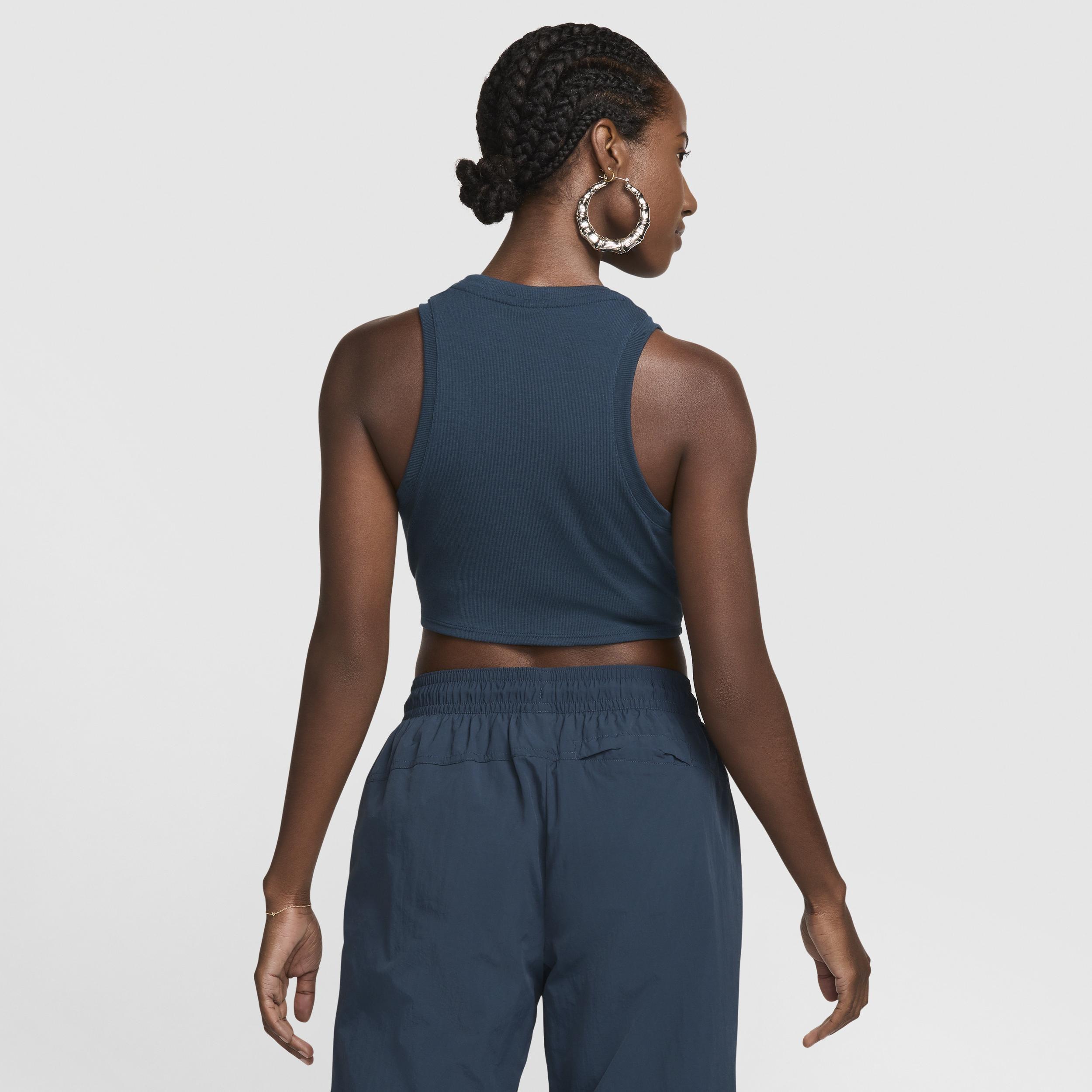 Nike Sportswear Chill Knit Women's Tight Cropped Mini-Rib Tank Top Product Image