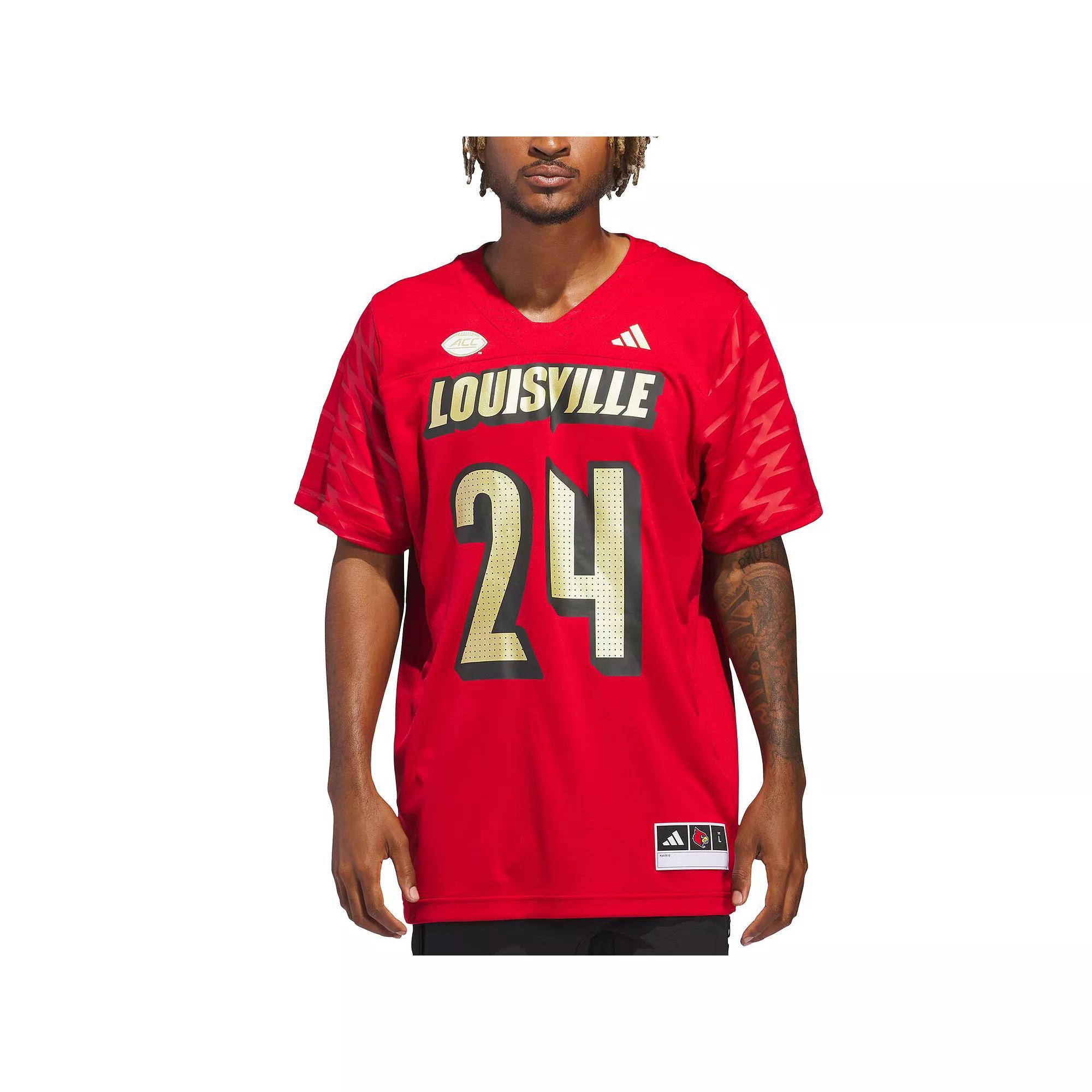 Men's adidas #24 Red Louisville Cardinals Alternate Premier Strategy Jersey, Size: Large Product Image