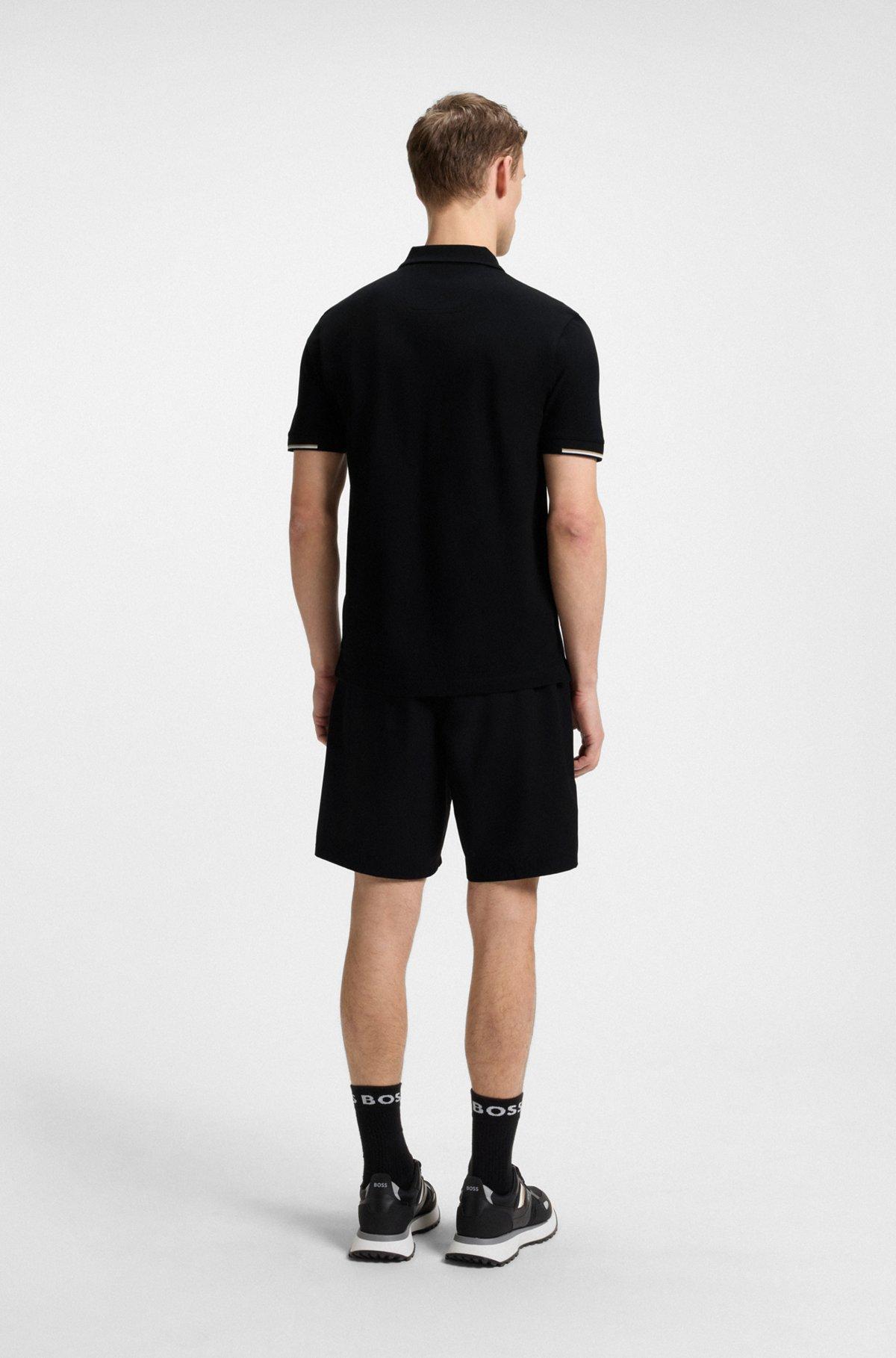 Active Paddy mercerized-cotton polo shirt with grid trims Product Image