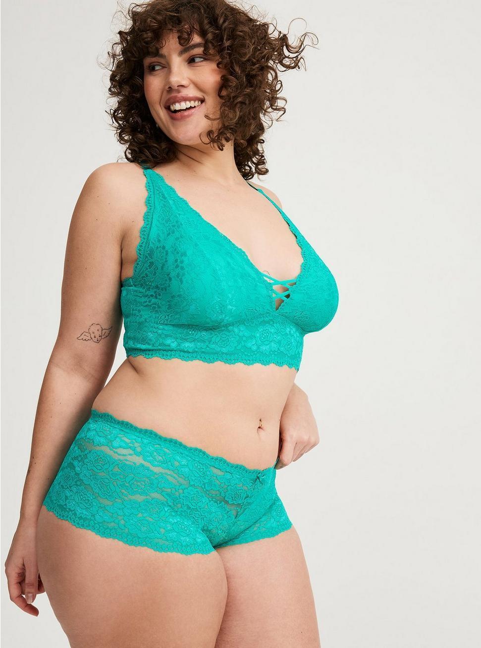 Lightly Lined Simply Lace XO Front Bralette Product Image