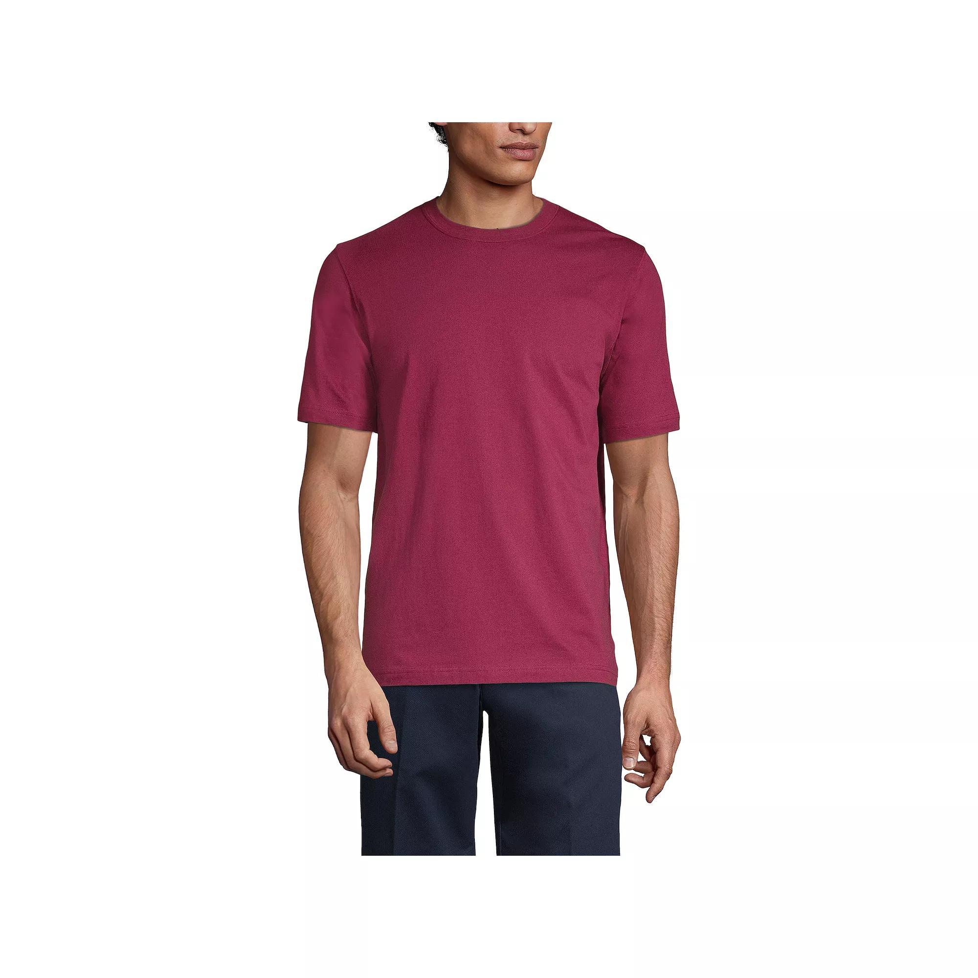 Men's Lands' End Essential Short Sleeve School Uniform T-shirt, Size: Small, Classic Blue Product Image
