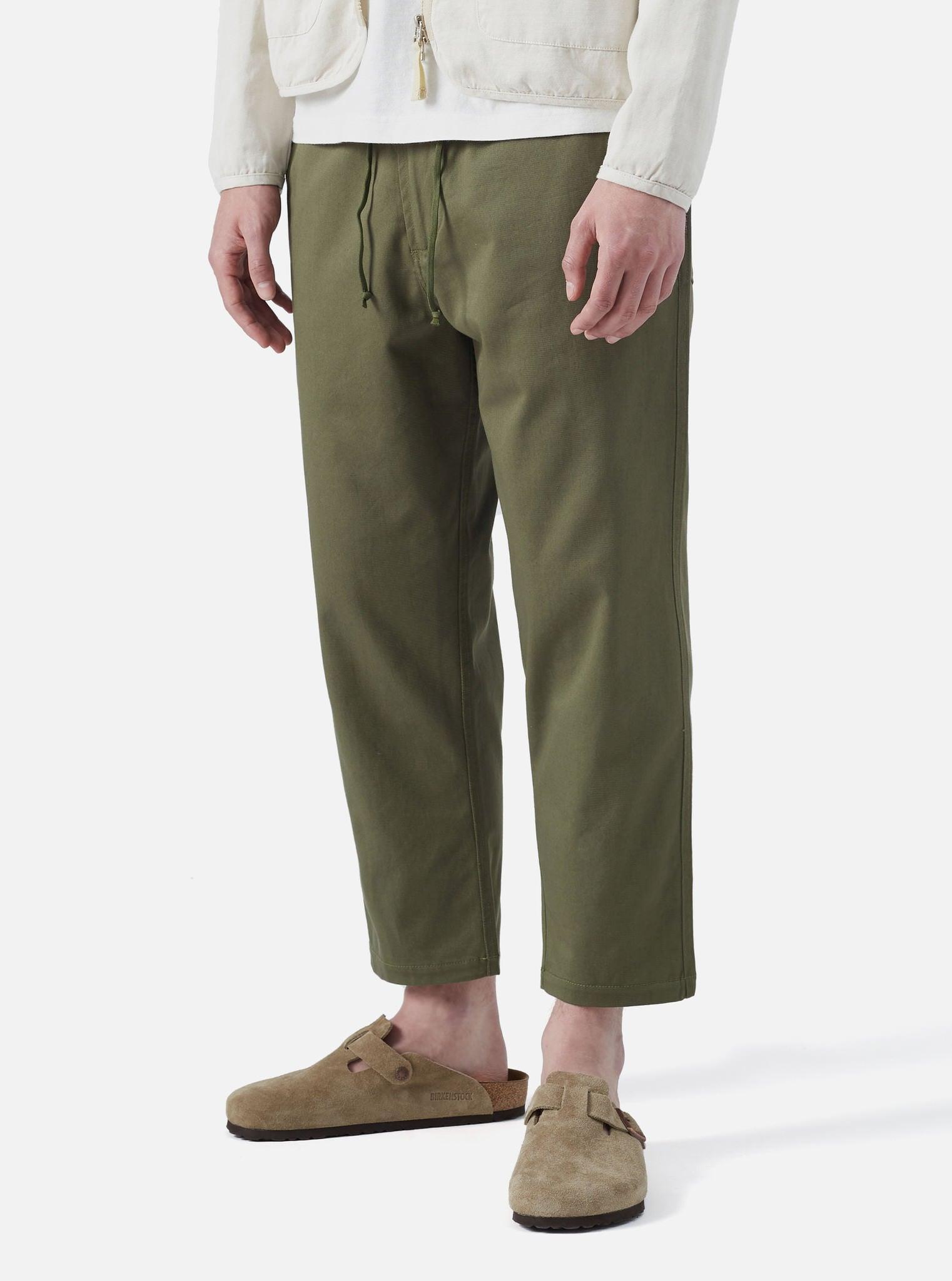 Universal Works Hi Water Trouser in Light Olive Twill Product Image