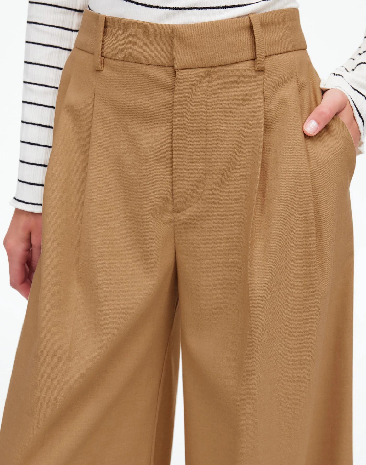 The Tall Harlow Superwide-Leg Trouser in Brushed Twill Product Image